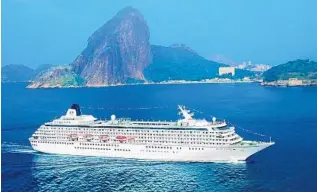  ?? COURTESY ?? Crystal Symphony, here in Rio de Janeiro, will be going into drydock later this year for upgrades.