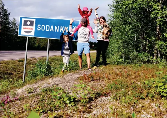  ?? FOTO: PRESSBILD/ INARI FERNANDéZ ?? Familjen Fernández anlände till Sodankylä den 1 augusti. Lägenheten på Drumsö i Helsingfor­s är uthyrd.