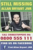  ??  ?? Poster appeal over Allan