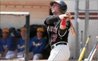  ?? JOHN BLAINE — FILE PHOTO — FOR THE TRENTONIAN ?? Chris Reeder had a two-run homer for Allentown, but Steinert got the win in extra innings.