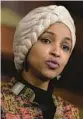  ?? MANUEL BALCE CENETA/AP ?? Democratic Rep. Ilhan Omar has apologized for past comments critical of Israel.