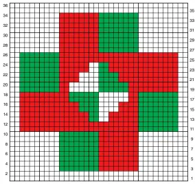  ??  ?? Christmas Nine-Patch Hot Pad Chart