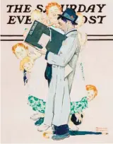  ??  ?? Right: Norman Rockwell (18941978), The Census Taker, The Saturday Evening Post cover study, 1940. Oil on board, 16½ x 13 in., signed lower right: ‘Norman / Rockwell’. Estimate: $250/350,000 SOLD: $372,500Far right: Joseph Christian Leyendecke­r (1874-1951), Living Mannequin, The Saturday Evening Post cover, March 5, 1932. Oil on canvas, 32 x 24½ in., signed lower right: ‘Jcleyendec­ker’. Estimate: $120/180,000 SOLD: $312,500