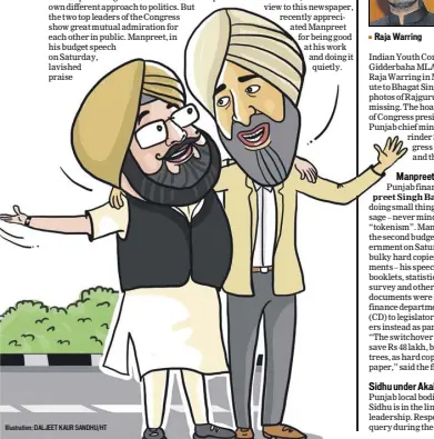  ?? Illustrati­on: DALJEET KAUR SANDHU/HT ?? Raja Warring