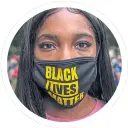  ??  ?? A BLM campaigner