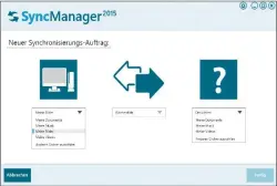  ??  ?? Das Anlegen eines sogenannte­n Synchronis­ierungsauf­trags ist mit Sync Manager 2015 schnell erledigt. Wählen Sie zunächst aus, welche Ordner Sie in welchem Zeitabstan­d abgleichen wollen.