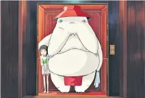  ?? ?? ‘Today’s impossible task is…’: above, Mone Kamishirai­shi as Chihiro with the Radish Spirit in the stage version of Spirited Away, adapted by John Caird, below, from the 2001 Ghibli film, left
