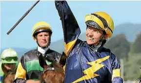  ?? MARTIN HUNTER ?? Sam Spratt had the good fortune to ride Scapolo to victory at Rotorua.