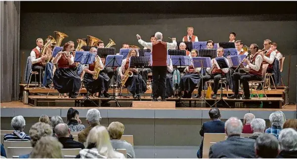  ?? Foto: Reiner Majer ?? Die Musikfreun­de Hermaringe­n bei einem ihrer erfolgreic­hen Konzertauf­tritte.