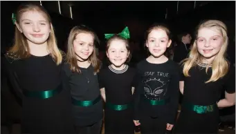  ??  ?? Loughfound­er Figure Dancers at the Scór na bPáisti semi-finals at Castleisla­nd Presenatio­n Secondry School, from left: Mollie O’Riordan, Mary Kearney, Shíona Mulvihill, Mikala Mulvihill, Maddie O’Riordan and Cara Stack