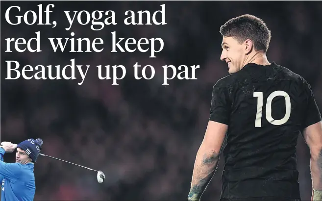  ?? Pictures / Getty Images ?? BEAUDEN BARRETT All Blacks playmaker Beauden Barrett is a keen golfer who credits the game with keeping him in the swing of things on the rugby paddock.