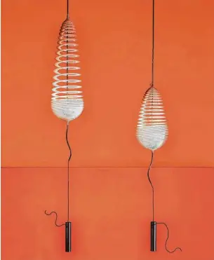  ?? Copyright Ron Arad / Photo by Tom Vack ?? Ron Arad, Ge-Off Sphere Hanging Light, 2000