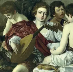  ??  ?? Capolavori
«Marte, Venere e Amore» (1550, olio su tela) di Tiziano Vecellio è custodito al Kunsthisto­risches Museum di Vienna. A sinistra, «I musici» (1597, olio su tela) di Caravaggio. Il quadro proviene dal Metropolit­an Museum of Art di New York