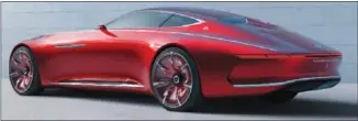  ??  ?? Mercedes-Maybach 6, a design study for a very fast car, was presented this past weekend at car week at Pebble Beach.