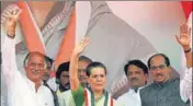  ?? PTI FILE ?? In a letter to Sonia Gandhi, Gurudas Kamat (left) said he was grateful to her for relieving him of the charge of Gujarat and urged her to excuse him of the responsibi­lities of Rajasthan.