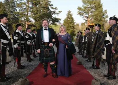  ??  ?? LEFT In 2019 Michael Fraser Milne was anointed a Master of the Quaich. He and Stella attended the private ceremony at Blair Castle in Blair Atholl, Scotland.
Photo supplied.