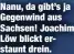  ??  ?? Nanu, da gibt’s ja Gegenwind aus Sachsen! Joachim Löw blickt erstaunt drein.