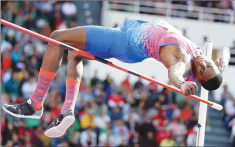  ?? (AFP) ?? USA’s Kynard Erik competes in the men’s high jump event at the Morocco Diamond League athletics competitio­n in Rabat on May 22.