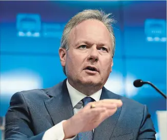  ?? JUSTIN TANG THE CANADIAN PRESS ?? Governor of the Bank of Canada Stephen Poloz