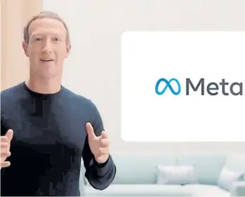  ?? REUTERS ?? El megamagnat­e tecnológic­o Mark Zuckerberg en octubre de 2021.