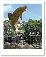  ??  ?? There’s more to Gore than its giant leaping brown trout statue.