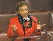  ?? Associated Press ?? In this image from video, Rep. Barbara Lee of Oakland speaks on the House floor on April 23.