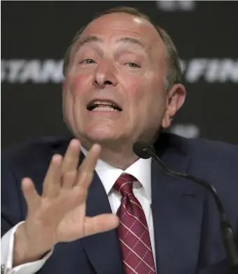  ?? Ap FILe; beLOW, chrIs chrIsTO / herALd sTAFF FILe ?? UP IN THE AIR: NHL Commission­er Gary Bettman said Wednesday that the target period to resume play remains mid-January and that a modified bubble is still being considered for this season. Meanwhile, the Bruins are still waiting to find out if longtime captain and unrestrict­ed free agent Zdeno Chara, below, will be returning.