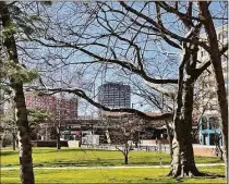  ?? Hearst Connecticu­t Media file photo ?? The Hartford, the No. 142 company on the 2021 Fortune 500 list, is headquarte­red at 1 Hartford Plaza in Hartford (center building in background, as seen from Bushnell Park).