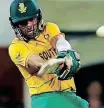  ?? ?? KESHAV Maharaj top-scored in the first T20 against India, with 41. | BackpagePi­x