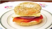  ??  ?? An Egg McLox Bagel Sandwich