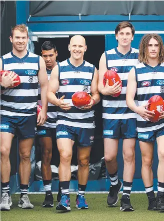  ?? Picture: GETTY IMAGES ?? Stewart Crameri, Tim Kelly, Gary Ablett, Charlie Constable and Gryan Miers.