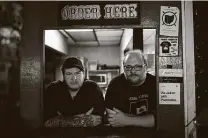  ?? Maddie Mcgarvey / New York Times ?? Charlie Greene, left, and Matt Majesky, owners of Pierogi Mountain, stand in the kitchen of their now-closed restaurant.