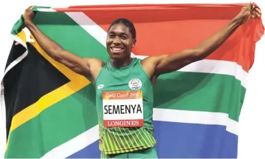  ?? Picture: Mark Kolbe/Getty Images ?? SA’s 800m icon Caster Semenya suffered a setback earlier this month when the Swiss Federal Supreme Court ruled against her in her fight to be allowed to compete without changing her hormone levels.