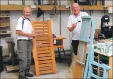  ?? ?? Dunoon Men’s Shed has been honoured for a range of work, including creating friendship benches installed throughout Argyll.