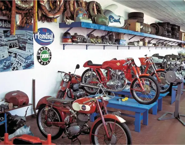  ??  ?? ABOVE: The museum’s restoratio­n workshop was housed in the old Morbidelli race department HQ