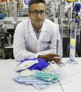  ?? ?? Dr Saeid Baroutian believes the solution for turning PPE into liquid could be a 'game-changer internatio­nally'.