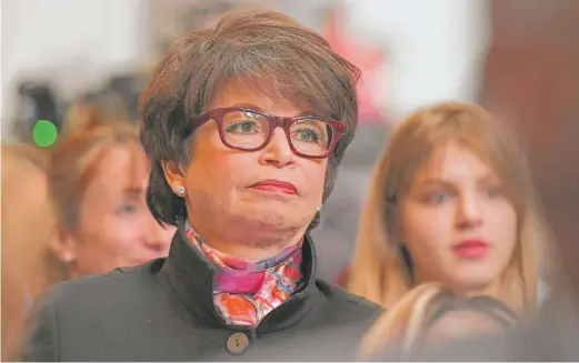  ?? MANDEL NGAN/AFP/GETTY IMAGES ?? Valerie Jarrett at a reception honoring women mathematic­ians of America’s space program at the U.S. Capitol in Washington last week.