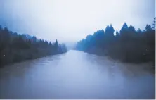  ?? Brian L. Frank / Special to The Chronicle ?? The Russian River at flood stage in Guernevill­e on Monday. The river was expected to crest slightly higher on Wednesday.