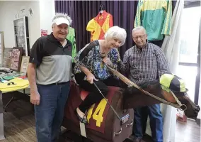  ?? Submitted photo ?? ■ From left are member Mike Matlawski, Andrea Matlawski and Roy Frazier, trustee.