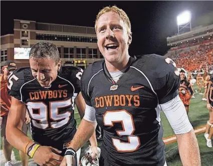  ?? SARAH PHIPPS/THE OKLAHOMAN ?? Former Oklahoma State quarterbac­k Brandon Weeden will make his debut in the broadcast booth calling the OSU-Missouri State game on Saturday.