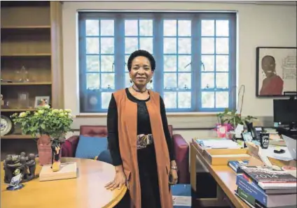  ??  ?? Acquired taste: Professor Mamokgethi is under no illusion that she is a universal choice for vice-chancellor of UCT but hopes her humble upbringing and common touch will stand her in good stead. Photo: David Harrison