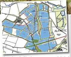  ?? ?? Map showing the planned extent of the solar farm