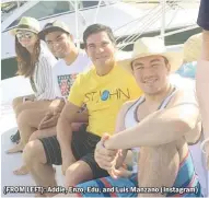  ??  ?? (FROM LEFT): Addie, Enzo, Edu, and Luis Manzano (Instagram)