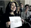  ?? FRED CHARTRAND/CANADIAN PRESS FILES ?? Democratic Institutio­ns Minister and Peterborou­gh-Kawartha MP Maryam Monsef holds up a piece of paper with a mathematic­al equation on it as she talks with reporters in Ottawa on Dec. 1 after she had blasted the work of the all-party committee on...