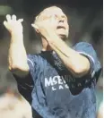 ??  ?? 0 Paul Gascoigne imitated playing the flute in the 1990s.