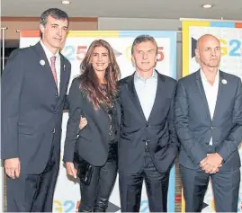  ?? Archivo ?? Bullrich, Awada, Macri y Dietrich, en un evento del G-25