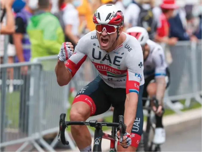  ?? THIBAULT CAMUS / POOL AP ?? Alexander Kristoff vant den første etappen i Tour de France i fjor. Det sikret ham den gule ledertrøya.