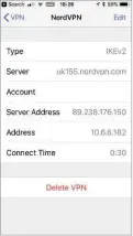  ??  ?? BELOW iOS and Android both have VPN clients built in, so there’s often no need to use a dedicated app