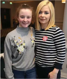  ??  ?? Louise Dunleavy, from Navan, Co Meath, with her daughter Ava (13) at the Save the 8th press conference in Dublin. She developed life-threatenin­g sepsis during her fifth pregnancy. Photo: Damien Eagers