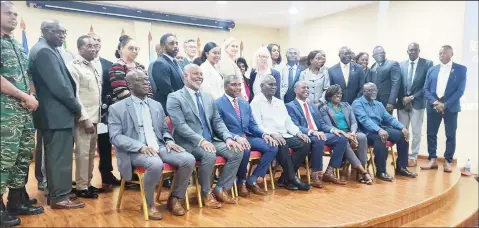  ?? ?? Representa­tives of internatio­nal partners and members of the RSS team along with Guyana law enforcemen­t officials.